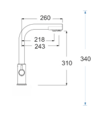 Stainless çeliku tre-way rubinet Kamelot